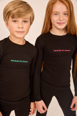 Heven Because It's Heven Pajamas - Black/Green (PJ16)
