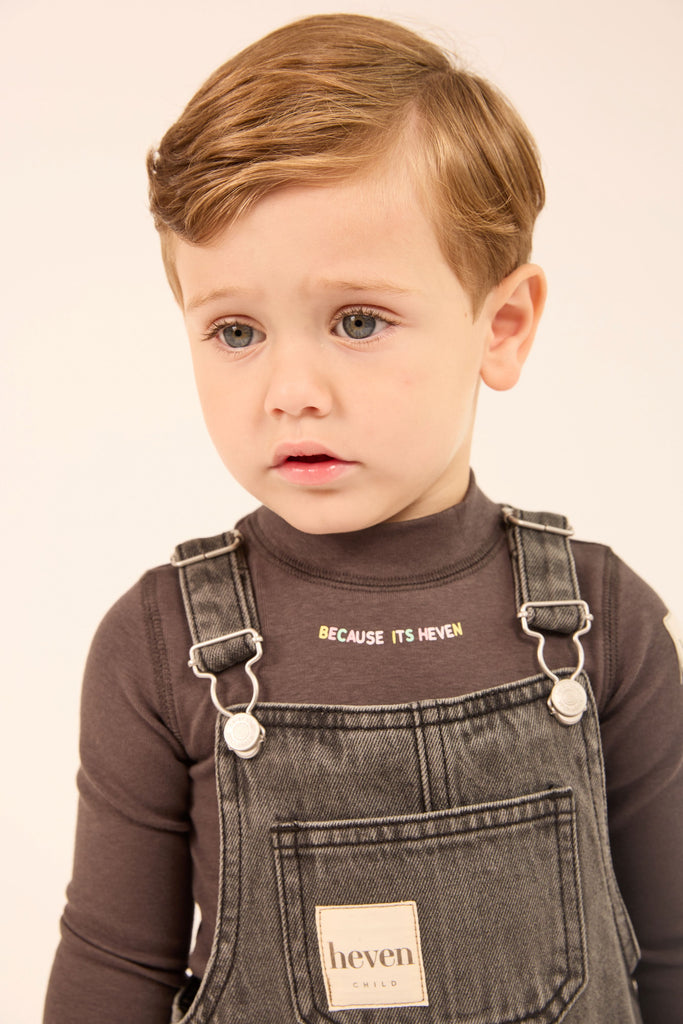 Heven Denim Overalls - Grey Denim (H87)