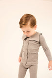 Little Parni Toddler Cardigan Set (K694) - Grey