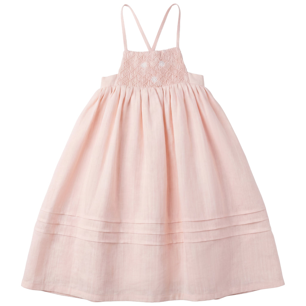 Calla Lili Girls Dress With Daisies - Pink
