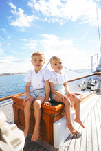 Load image into Gallery viewer, Calla Lili Boys Bermudas With Buttons - Blue Sage