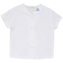 Load image into Gallery viewer, Calla Lili Boys Linen Shirt With Bird - White/Blue