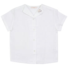 Load image into Gallery viewer, Calla Lili Boys Linen Shirt With Bird - White/Sand