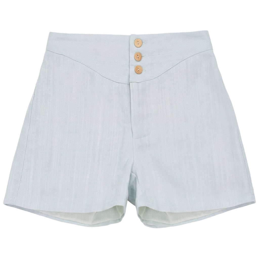 Calla Lili Boys Bermudas With Buttons - Blue Sage