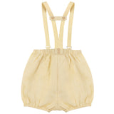 Calla Lili Baby Boy Linen Romper - Yellow