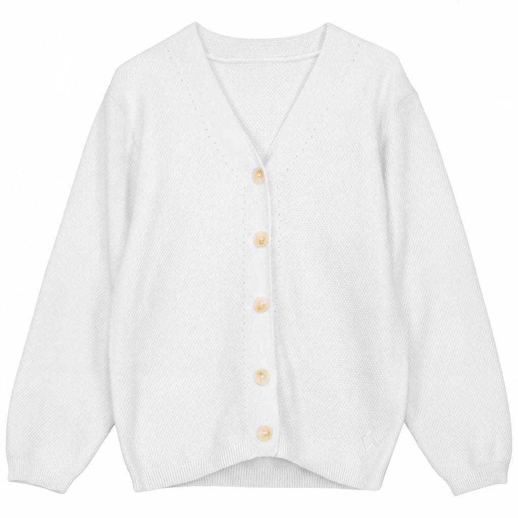 Calla Lili Boys Knit Cardigan - White