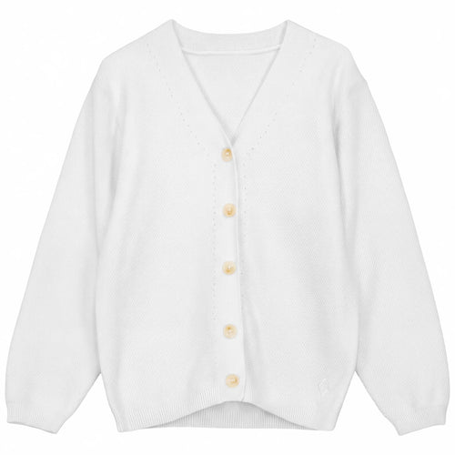 Calla Lili Boys Knit Cardigan - White