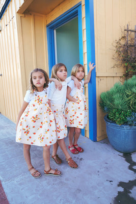 Calla Lili Girls Berry Tee And Skirt Set - White/Berry