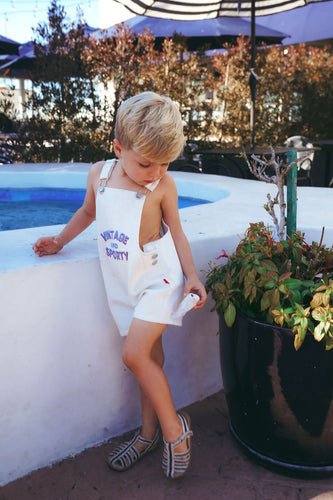 Calla Lili Baby Boy Golf Romper - White