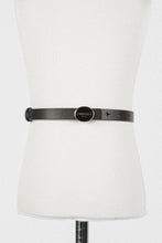 Load image into Gallery viewer, Twinset Oval Enameled Buckle Belt - Black