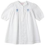 Calla Lili Girls Dress With Smocking - White