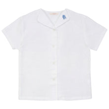 Load image into Gallery viewer, Calla Lili Boys Linen Shirt With House - White/Blue
