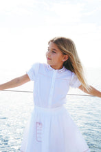 Load image into Gallery viewer, Calla Lili Girls Linen Scallop Blouse And Skirt Set