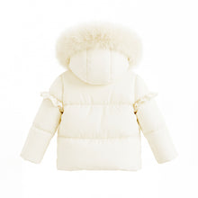 Load image into Gallery viewer, Pramie Little Girls Ruffle Coat - Ivory
