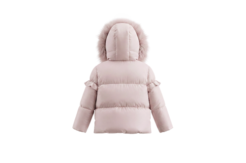 Pramie Little Girls Ruffle Coat - Mauve