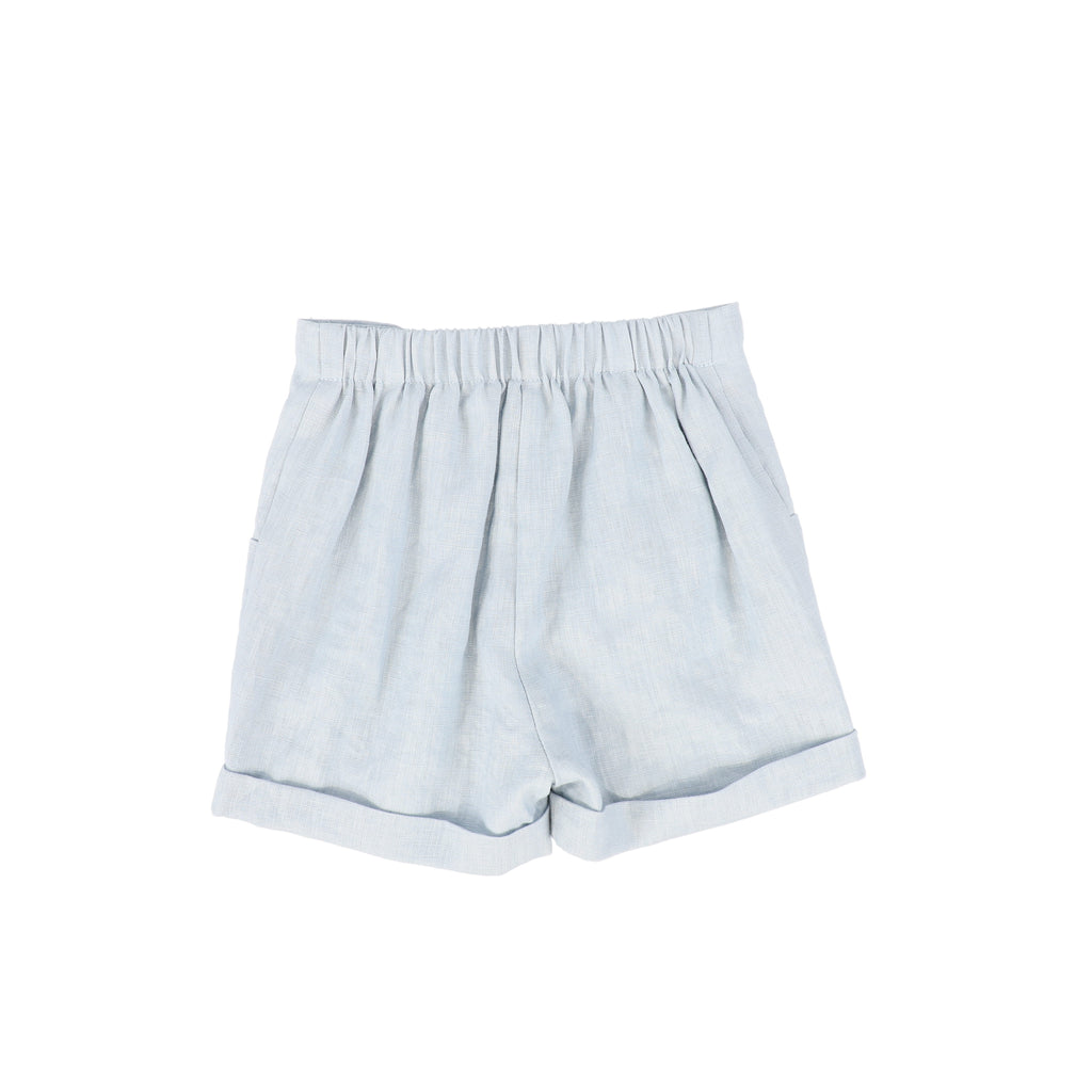 Le Bourdon Linen Seam Shorts - Blue