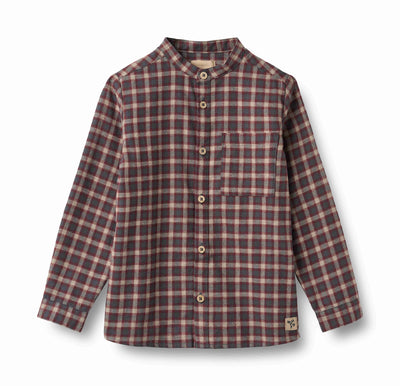 Wheat Willum Shirt - Blue Holiday Check