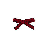 Le Enfant Edged Knit Baby Bows 2PK - Red