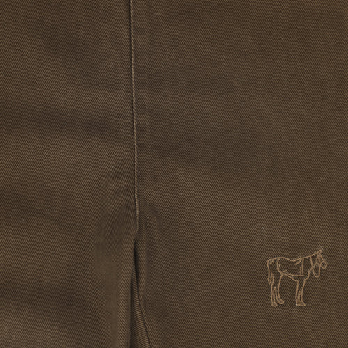 Bace Denim Embroidered Overalls - Brown