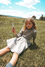 Load image into Gallery viewer, Calla Lili Girls Sweater With Cross Stitch - Taupe