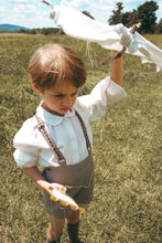 Load image into Gallery viewer, Calla Lili Boys Shirt With Embroidery - Cream/Brown