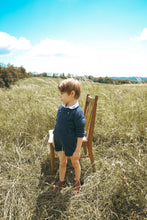 Load image into Gallery viewer, Calla Lili Boys Shirt With Embroidery - Cream/Blue