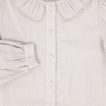 Load image into Gallery viewer, Bamboo Flare Knit Jumper And Collar Tissue Blouse Set - Burgundy/Lilac