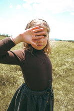 Load image into Gallery viewer, Calla Lili Girls Mockneck Embossed Sweater And Tweed Skirt With Drawstring - Grey/Brown
