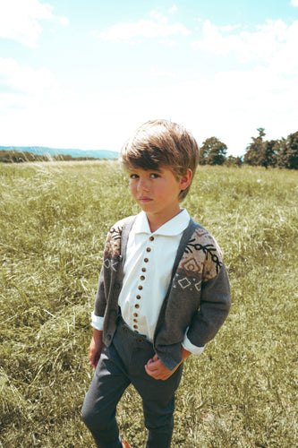 Calla Lili Boys Shirt With Buttons - Cream
