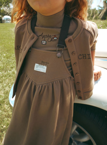 Calla Lili Girls Sweat Cardigan - Taupe
