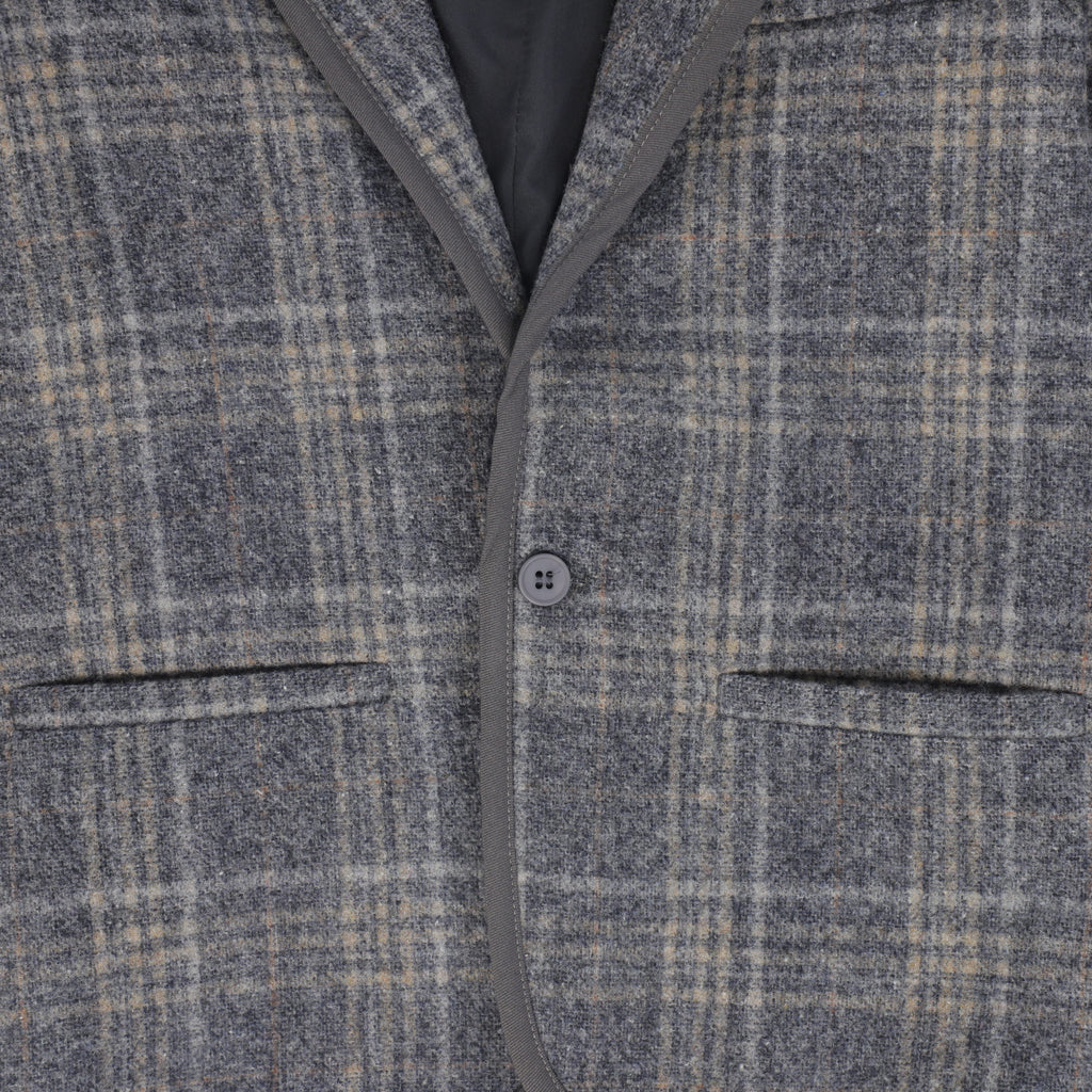 Le Bourdon Plaid Print Blazer - Grey
