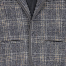 Load image into Gallery viewer, Le Bourdon Plaid Print Blazer - Grey