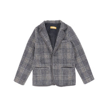 Load image into Gallery viewer, Le Bourdon Plaid Print Blazer - Grey
