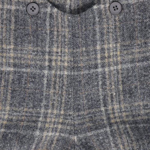 Le Bourdon Plaid Print Overall - Grey