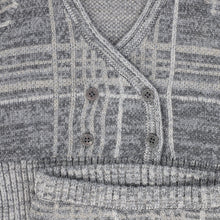 Load image into Gallery viewer, Le Bourdon Plaid Knit Vest Set - Grey