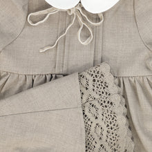 Load image into Gallery viewer, Bamboo Wool Collar Pleat Front Dress - Beige