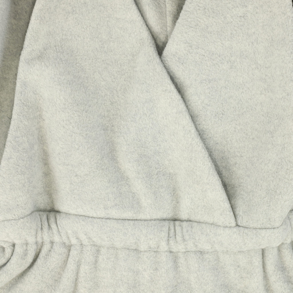 Valentina Wool Paneled Jumper And Ribbed Contrast Ruffle Trim Turtleneck Set - Grey