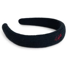 Load image into Gallery viewer, Le Enfant Chunky Knit Embroidered Hairband - Navy