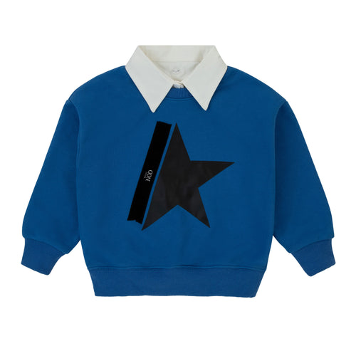 Mini Nod Oversized Star Sweatshirt - Royal Blue