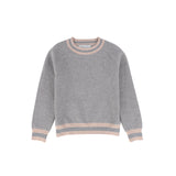 Bace Print Knit Sweater - Light Grey