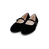 Camille Shoes Piper Teens - Black Velvet
