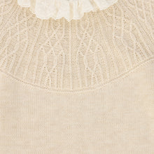 Load image into Gallery viewer, Bace Pointelle Lace Collar Sweater - Oatmeal