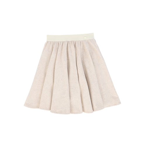Bace Wool Waisted Flared Skirt - Oatmeal