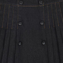 Load image into Gallery viewer, Bace Denim Pleat Button Maxi Skirt - Black Denim