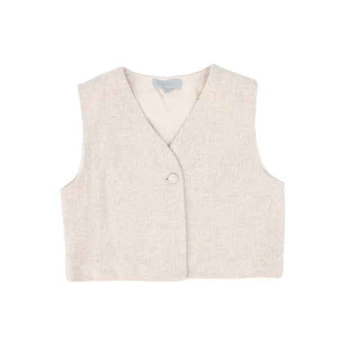 Bace Wool One Button Vest - Oatmeal