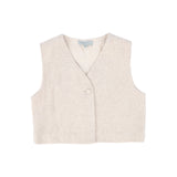 Bace Wool One Button Vest - Oatmeal