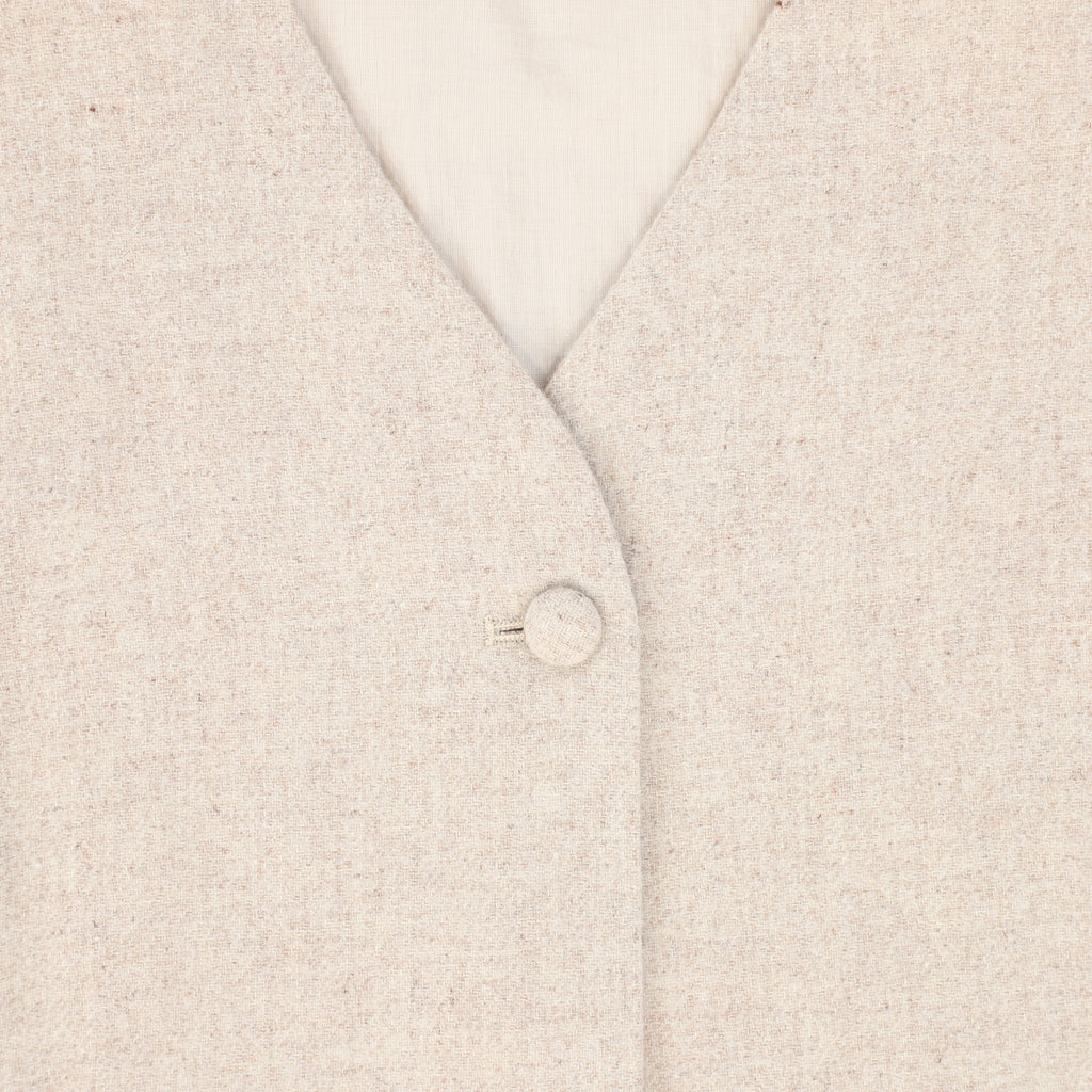Bace Wool One Button Vest - Oatmeal