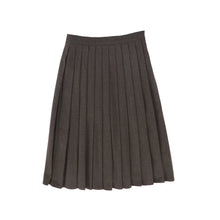 Load image into Gallery viewer, Valentina Wool Pleat Waisted Skirt - Brown