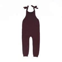 Load image into Gallery viewer, Bamboo Shoulder Bow Knit Romper - Burgundy