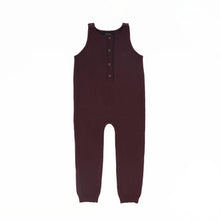 Load image into Gallery viewer, Bamboo Buttoned Knit Romper - Burgundy